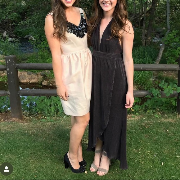 Plum colored midi/maxi cocktail dress - Picture 1 of 6